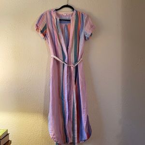 Pastel linen mid calf dress from gap